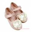 Valentine's Day Light Pink White Pearl Bow Heart Shose D03-14 Light Pink 